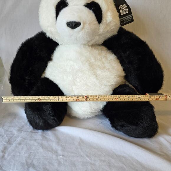Hugs Baby Plush Toy Panda Bear Black White 15.75" x 15.75" x 13" NWT - Picture 14 of 16